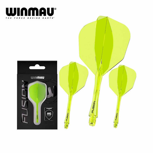 Winmau Fusion #6 Shape Integrated Yellow Flight & Shaft