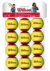 Wilson Red Tennis Ball Starter - 12 Pack
