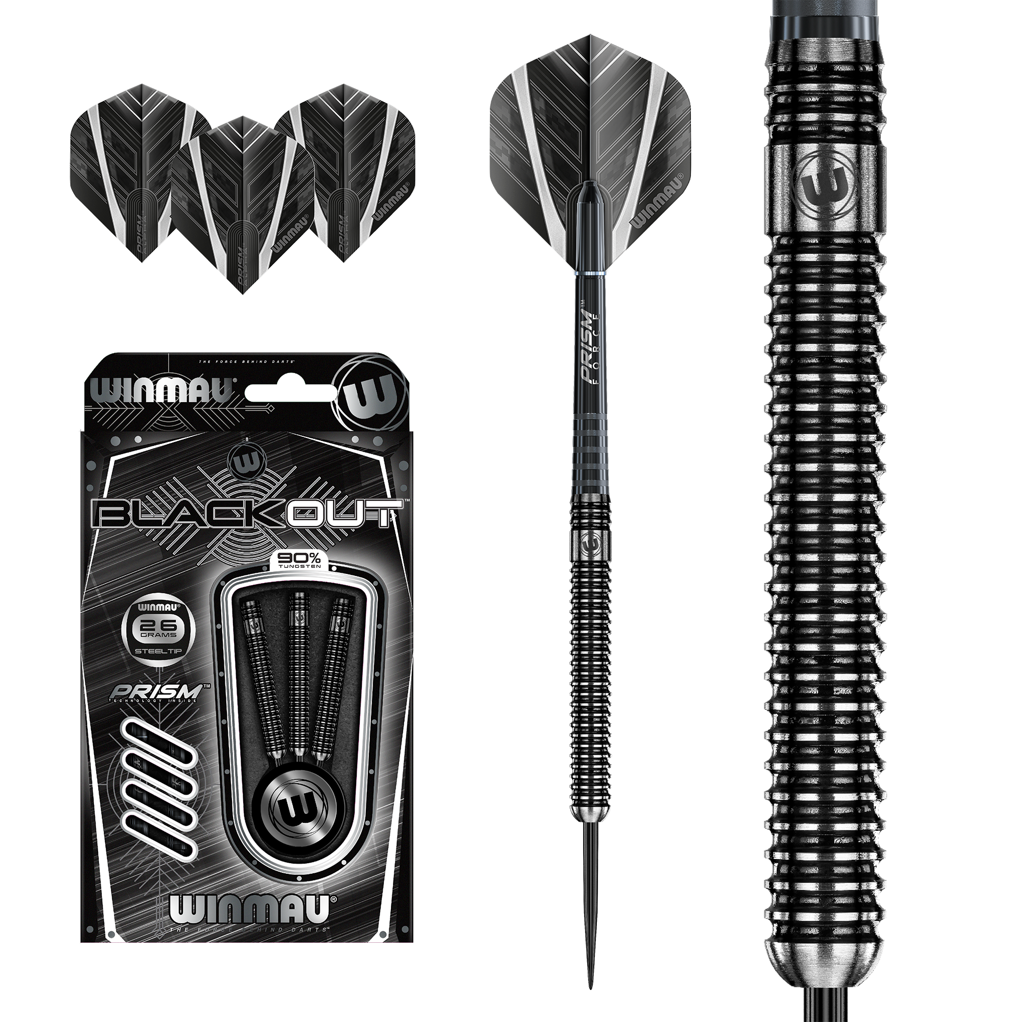 Winmau Blackout 90% Tungsten Alloy Darts