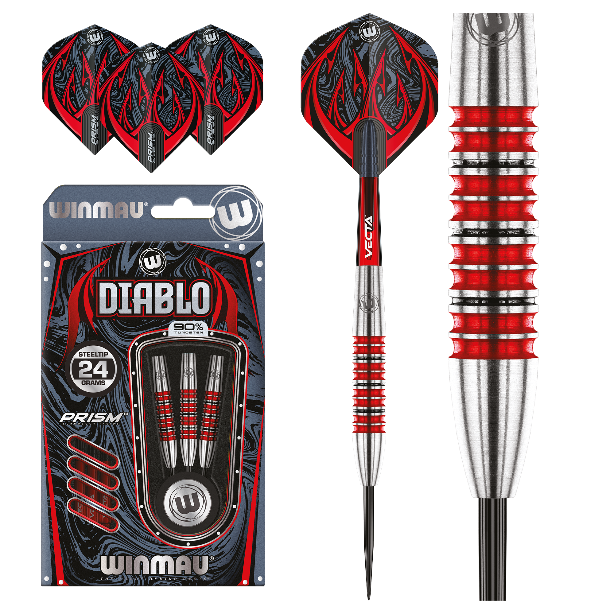 Winmau Diablo Torpedo 90% Tungsten Alloy Steeltip Darts