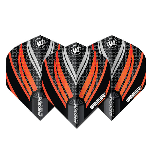 Winmau Prism Delta Black, White & Orange Dart Flights