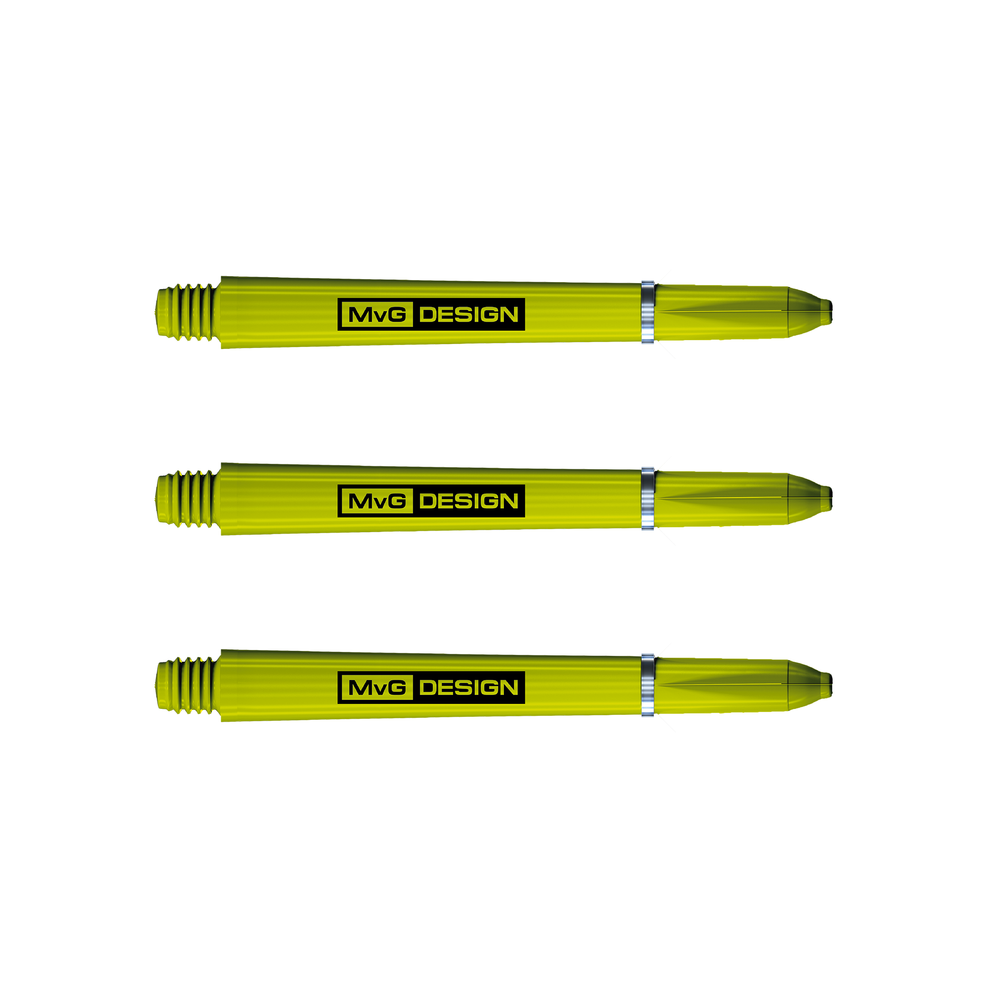 Winmau MVG Design Nylon + Ring Grip Green Darts Shafts