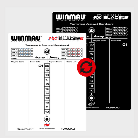 Winmau Dry Wipe Score Board - PDC Design