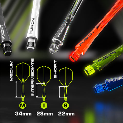 Winmau Fusion #6 Shape Integrated Yellow Flight & Shaft