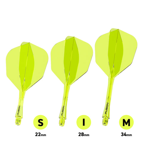 Winmau Fusion #6 Shape Integrated Yellow Flight & Shaft