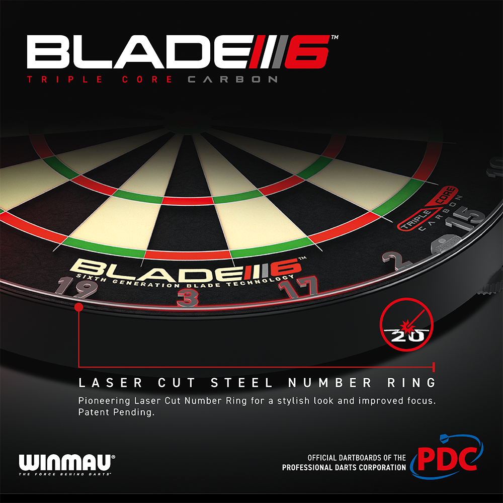 Winmau Blade 6 Carbon Triple Core Dart Board