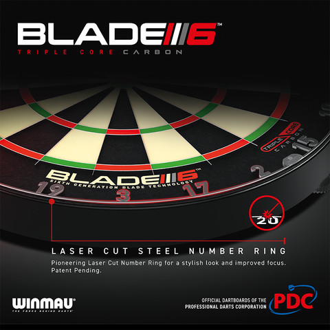 Winmau Blade 6 Carbon Triple Core Dart Board