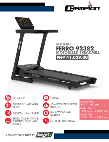 Champion Ferro 92382 Motorized Treadmill