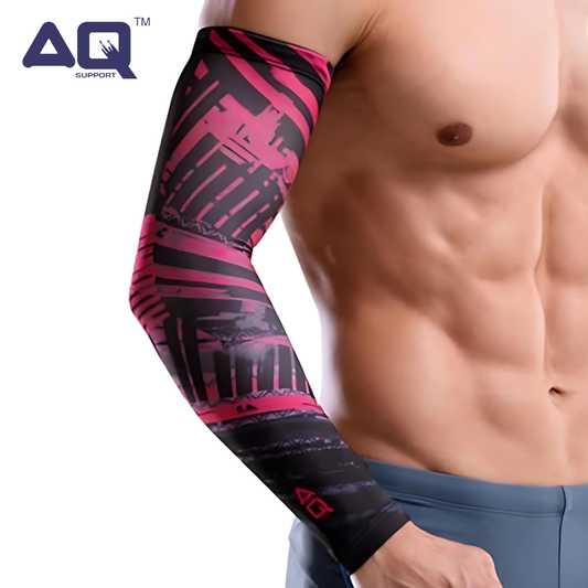 AQ Compression Arm Sleeve (Black City Pink)