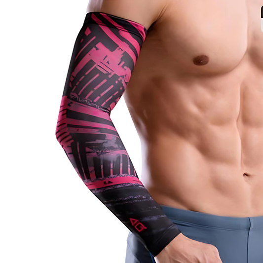 AQ Compression Arm Sleeve (Black City Pink)
