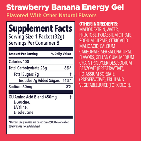GU Strawberry Banana Energy Gel