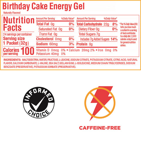GU Birthday Cake Energy Gel