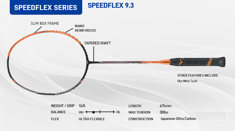 Mizuno Speedflex 9.3 Badminton Racket (Unstrung)