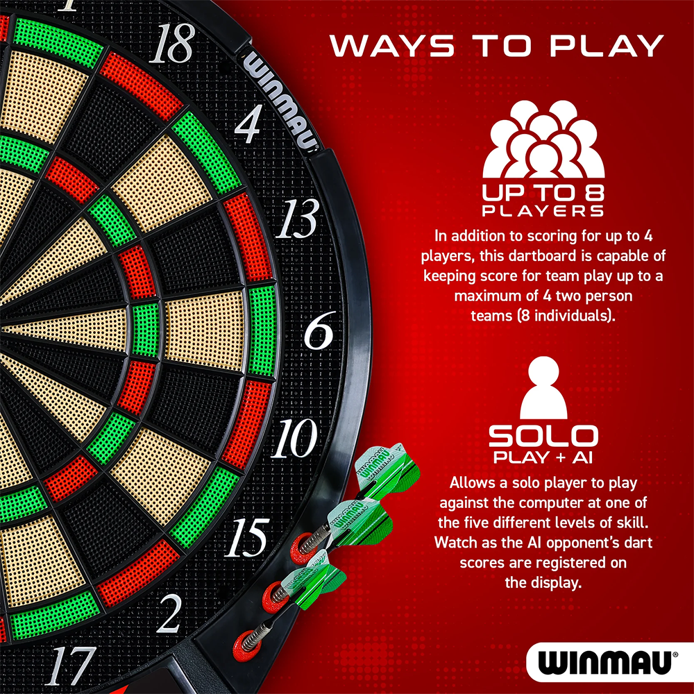 Winmau Electronic Dartboard Ton Machine Soft Tip