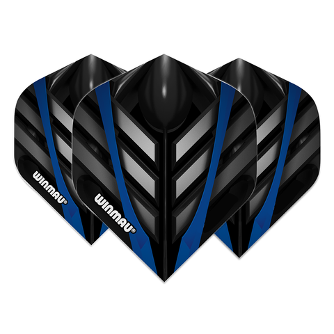 Winmau Mega Standard Black, Grey & Blue Darts Flights