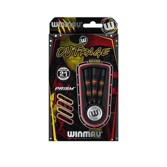 Winmau Outrage Black Coated Brass Steeltip Darts