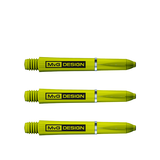 Winmau MVG Design Nylon + Ring Grip Green Darts Shafts