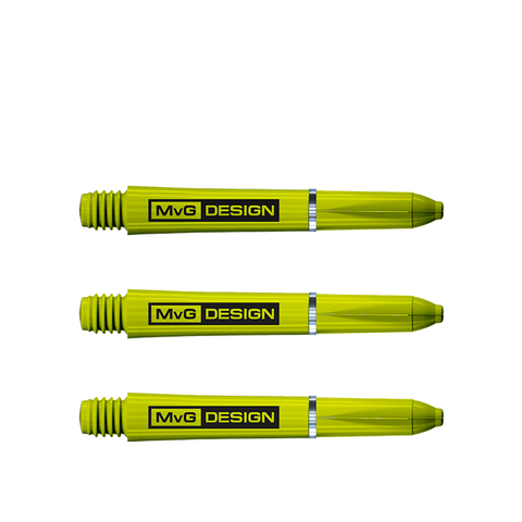 Winmau MVG Design Nylon + Ring Grip Green Darts Shafts
