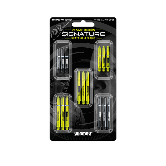 Winmau MVG Design Nylon + Ring Grip Green Darts Shafts