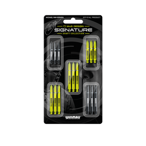 Winmau MVG Design Nylon + Ring Grip Green Darts Shafts