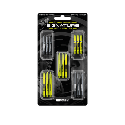 Winmau MVG Design Nylon + Ring Grip Green Darts Shafts
