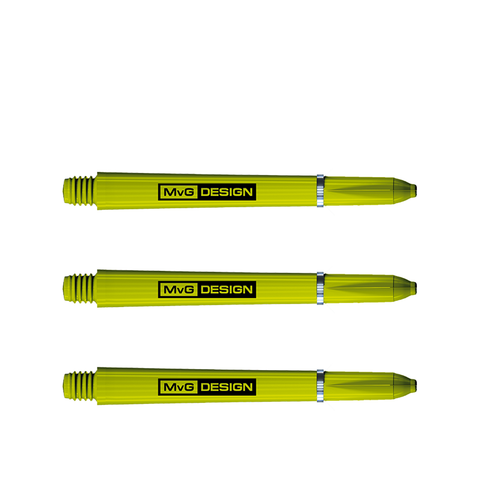 Winmau MVG Design Nylon + Ring Grip Green Darts Shafts