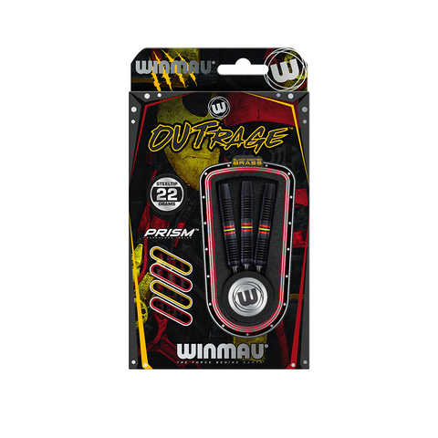 Winmau Outrage Black Coated Brass Steeltip Darts