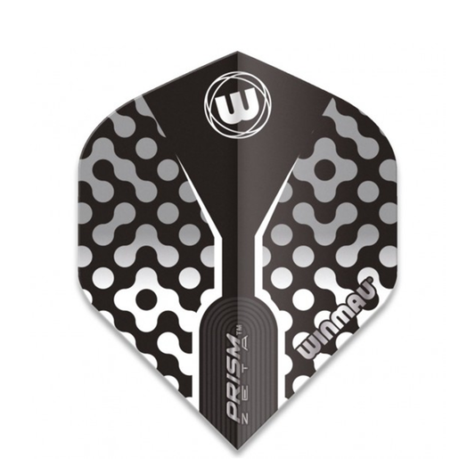 Winmau Prism Zeta Standard Black, White & Grey Darts Flights