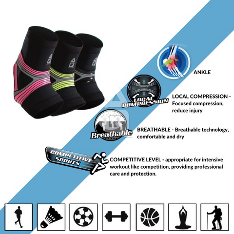 AQ Floating Run Compression Ankle Sleeve