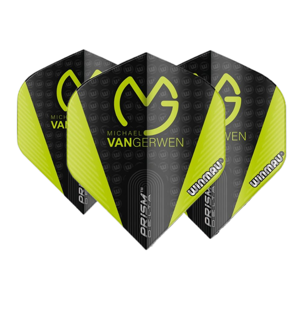 Winmau Prism Delta MvG Black & Green Dart Flights
