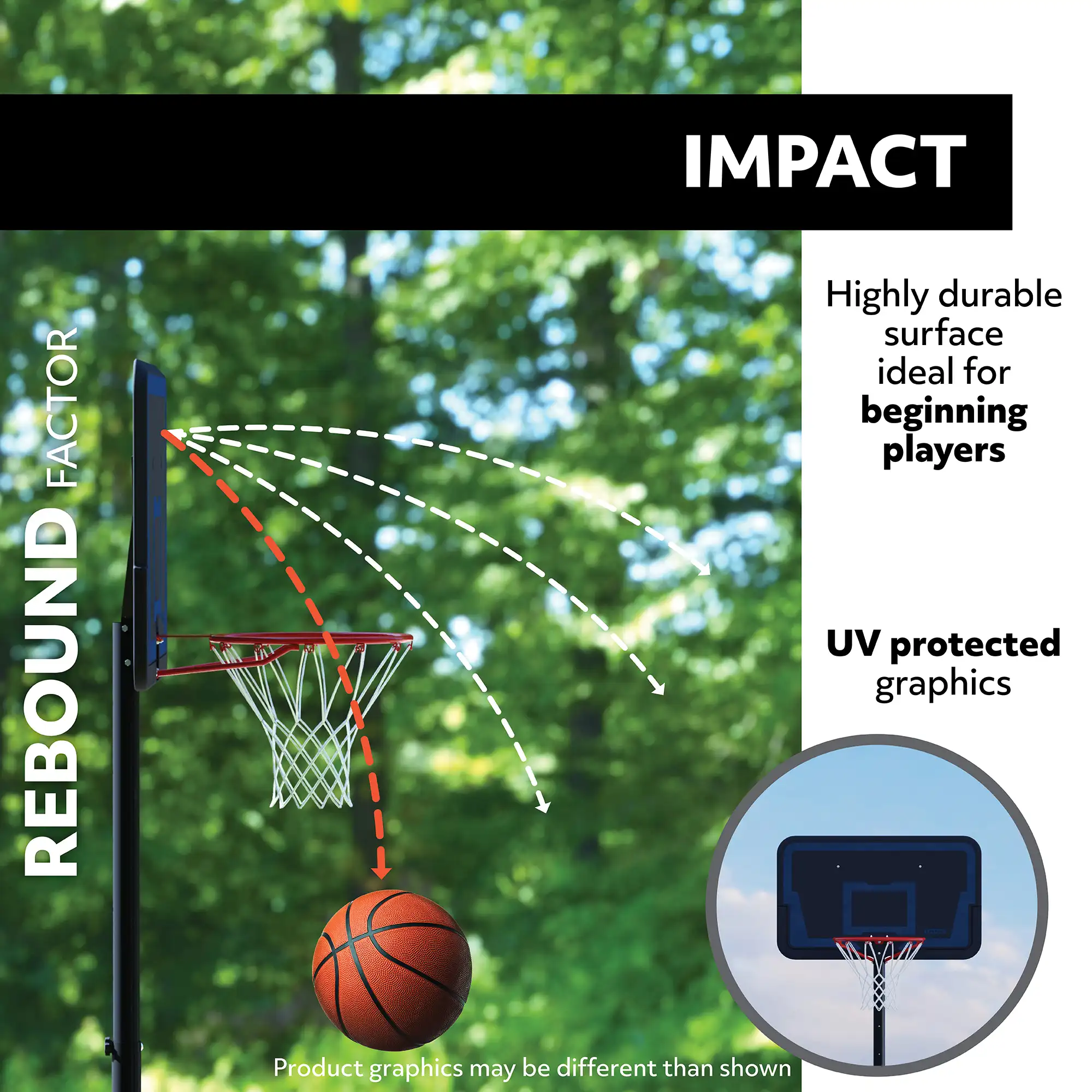 LIFETIME 32" Youth Adjustable Portable Basketball Hoop