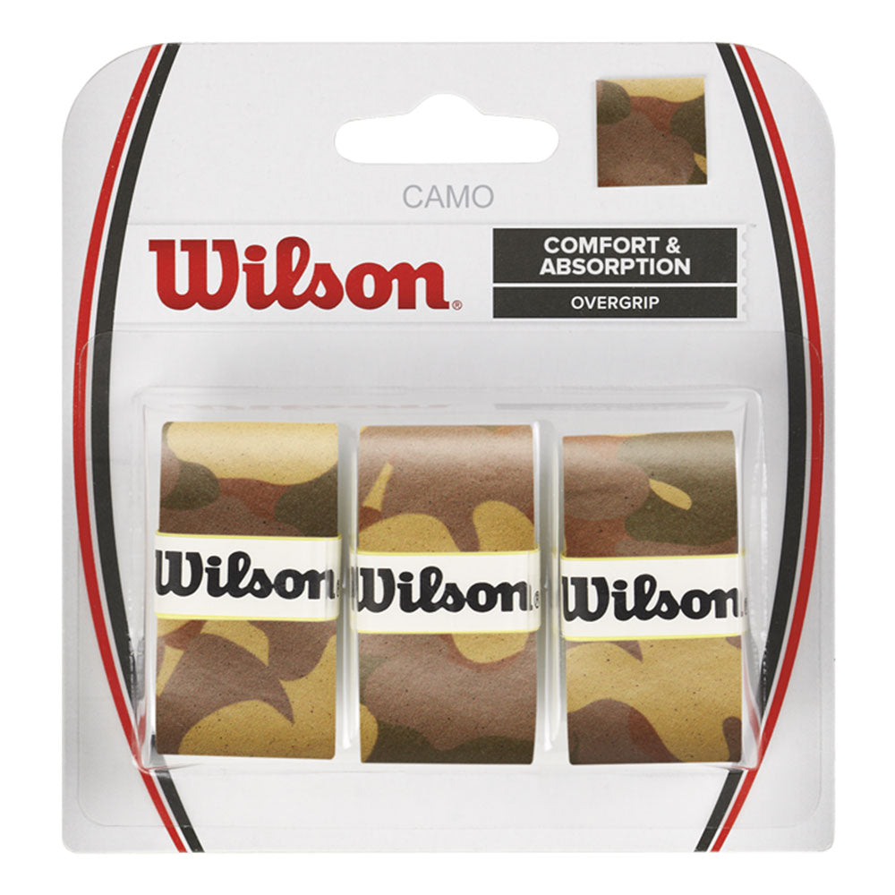WILSON CAMO OVERGRIP BROWN 3 PACK
