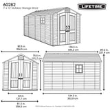 LIFETIME SHED 7' X 12'