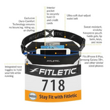 Fitletic Neo Racing Running Belt (Black/Blue)