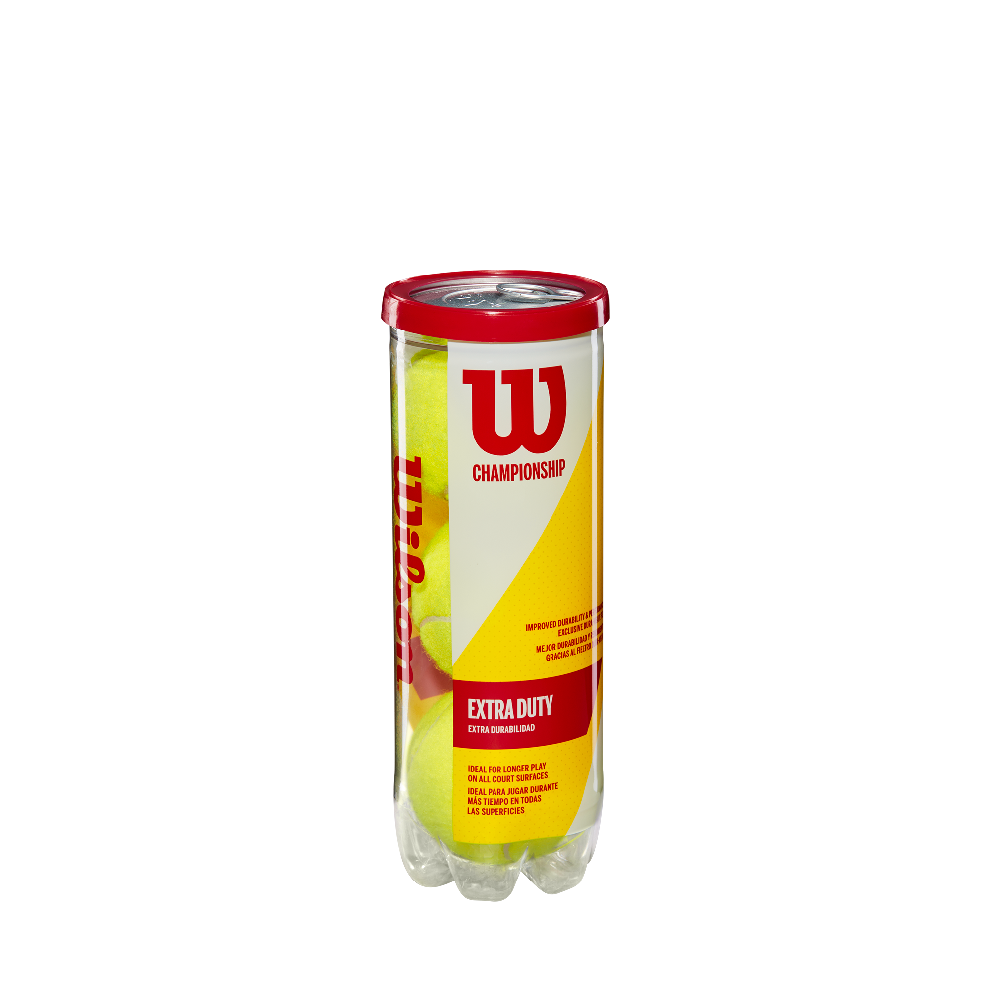WILSON CHAMPIONSHIP EXTRA DUTY 3 TENNIS BALL CAN
