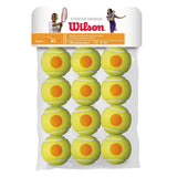 WILSON ORANGE TENNIS BALL STARTER 12 PACK