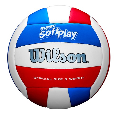 WILSON SUPER SOFT PLAY VOLLEYBALL WHITE/RED/BLUE